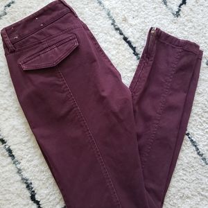 Ann Taylor Loft Red/Purple Cargo Skinny Pants 2